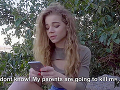 Petite Gymnast Chick Bounces On Jordis Dick