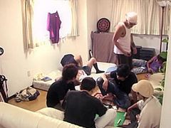 Japanese Group Sex Party In A Room