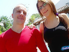 Young Couple New To Porn Makes First Adult Video By The Pool