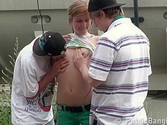 Alexis Crystal - Outdoor Threesome Fuck