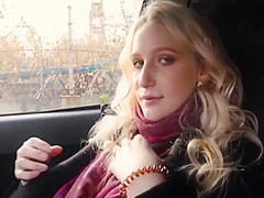 Horny Girl Masturbates And Moans Loudly In Public In Car