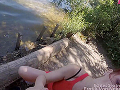 Outdoor Sex On Public Sea With Redhead Bitch No Condom