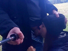 Risky Outdoor Blowjob. We Were Walking In The Park. I Saw A Field. I Decided To Suck A Dick