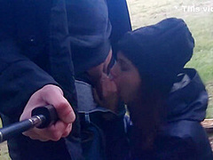 Risky Outdoor Blowjob. We Were Walking In The Park. I Saw A Field. I Decided To Suck A Dick