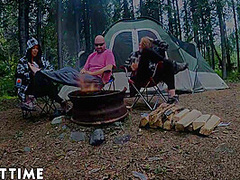 Kkatie Kush And Llana Mars In Pov Polyamorous Hunnys Tag-team Husbands Cock Outdoors