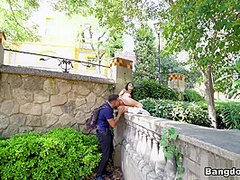 Alberto Blanco & Natasha La Piedra in Slutty Model Is Too Loud For Public - Publicbang