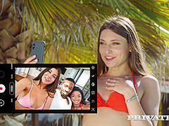 Scarlett and Anya Krey, Horny Teens Enjoy Interracial Threesome