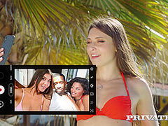 Scarlett and Anya Krey, Horny Teens Enjoy Interracial Threesome