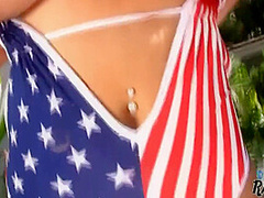 Sarah Nicola Randall In Stars And Stripes Babe