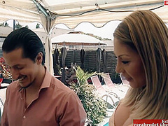 Brunette Big Tits Slut With Body Full Of Tattoos Fucks Man At Foursome Date