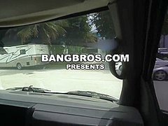 Ebony Babes Give Lucky Dude A Double Blowjob In A Moving Car