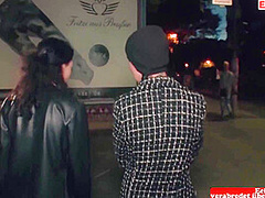 Stranger Guy On The Street Playing Sex Games Towed And Fucked In An Entrance