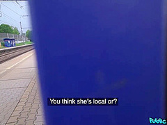 Czech Blonde Lily Picked Up & Pounded At Train Station