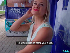 Czech Blonde Lily Picked Up & Pounded At Train Station
