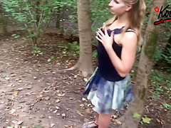 Public Outdoor Sex In The Forest Standing Doggystyle And Lift Carry