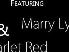 Beautiful Lesbian Girls Playing Outdoors - Scarlet Red And Marry Lynn