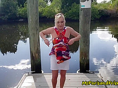 Showing Off Naked In Public Gets Her A Creampie
