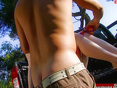 Redhead Spanish Latina With Pretty Natural Tits Love To Fuck Wild Outside In