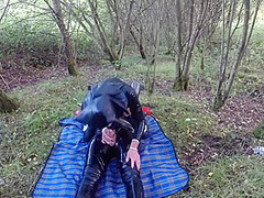 Latex Rubber Couple Outdoors In The Woods The Nun And The Sergeant Part 1