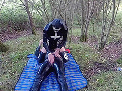 Latex Rubber Couple Outdoors In The Woods The Nun And The Sergeant Part 1