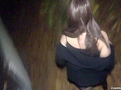 Parking lot fuck slut for lots of random dicks