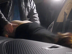 Parking lot fuck slut for lots of random dicks