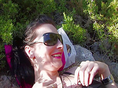 Euro Slut Gets Fucked Outside In The Beach