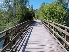 Outdoor Sex With Redhead Slut On A Public Bridge At The See