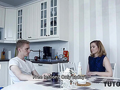 Boy Xxx Tutor Using Whipped Cream And His Erect Penis