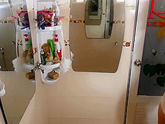 Striptease Dancing In Shower Room. 1-6