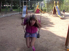 Gina Gerson In Petite Teen Picked Up On Playground And Rammed Up