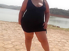 Showing Off At The Dam And Masturbating