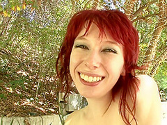 Saucy Ginger Chick Slides On Studs Dick In Reverse Cowgirl