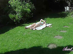 Charlie Rae In Masturbates Outside In Her Garden