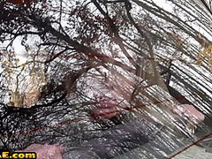 Bigboob taxi driver riding on backseat before missionary