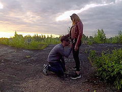 The Guy Sucked Her Dick To The Deap Throat And Got His Cum