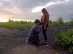 The Guy Sucked Her Dick To The Deap Throat And Got His Cum