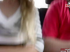 Skinny french blonde teen pick up at Bus station for Sex