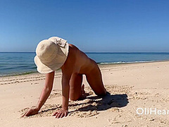 Hot Naked Teen Teasing Strangers At The Beach