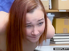 Teen Caught Shoplifting Gets Punishes By The Security Guy