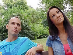 George Lee And Evelyn Neill In Outdoor Sex With Hunter Ends For Tanned Brunette