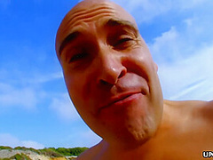 Nudist Beach Fuckfest On The Rocks W Dodgy Bald Lad