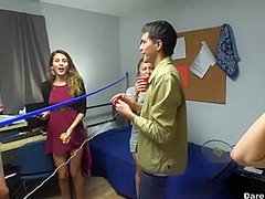 Hot Girlfriends Are Rubbing Shaved Pussy On Big Dick And Face