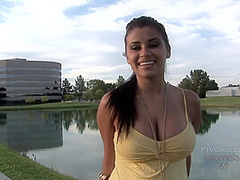 Gorgeous Brunette Alexa Getting Naked Outdoors - Kali Kavalli