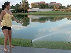 Gorgeous Brunette Alexa Getting Naked Outdoors - Kali Kavalli