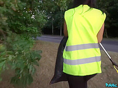Litter Picker Fucked In The Woods