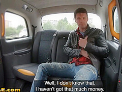 Roundass Czech cabbie gets fingered and licked before sex