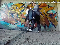 Girl Draws Graffiti And Then Fucks Her Boyfriend With A Strapon