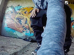 Girl Draws Graffiti And Then Fucks Her Boyfriend With A Strapon