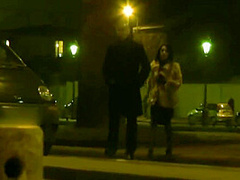 Slut In Fur Coat Fucked Outside
